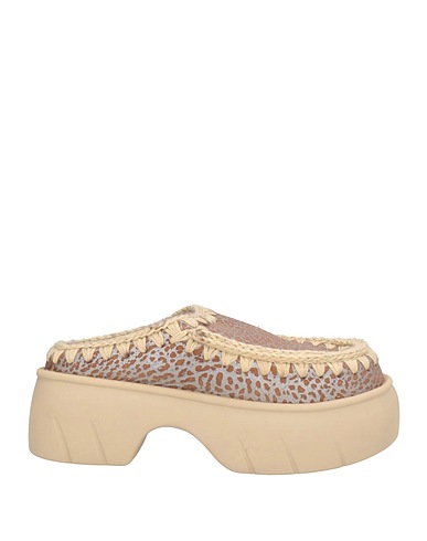 MOU Mules und Clogs Braun Schafleder, Wolle