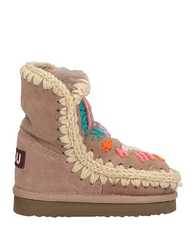 MOU Ankle boot Taupe Shearling, Textile fibres