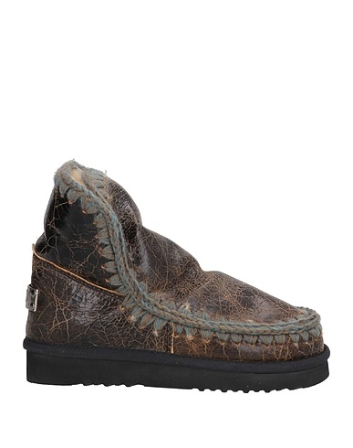 MOU Ankle boot Dark brown Sheepskin, Wool
