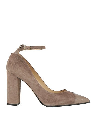 LE FABIAN Court Taupe Textile fibres, Leather