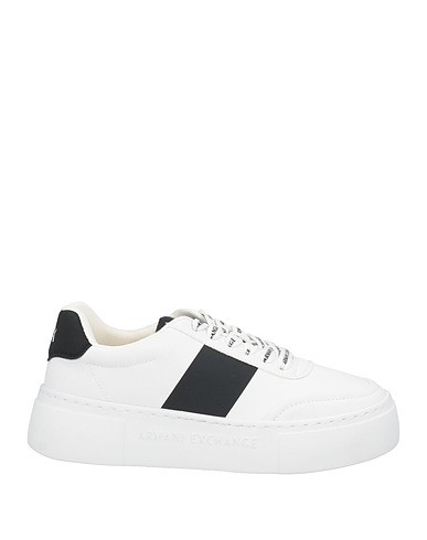 ARMANI EXCHANGE Sneakers White Polyester, Polyurethane
