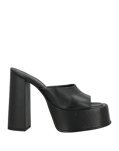 MATTIA CAPEZZANI Sandals Black Leather