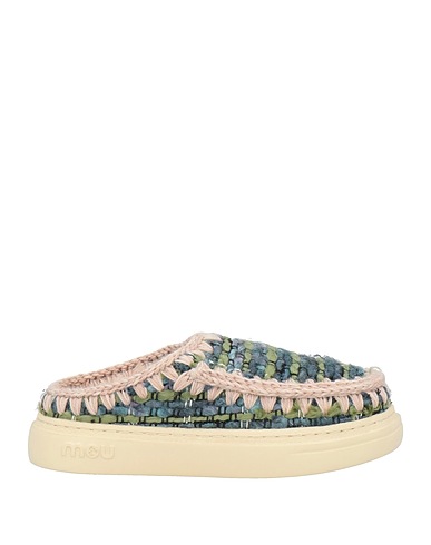 MOU Mules und Clogs Hellblau Gewebefasern