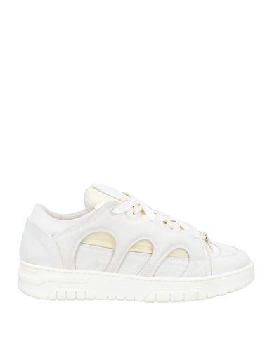 PAURA Sneakers Off white Leather, Textile fibers
