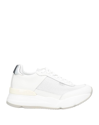 RUCOLINE Sneakers White Calfskin, Textile fibers