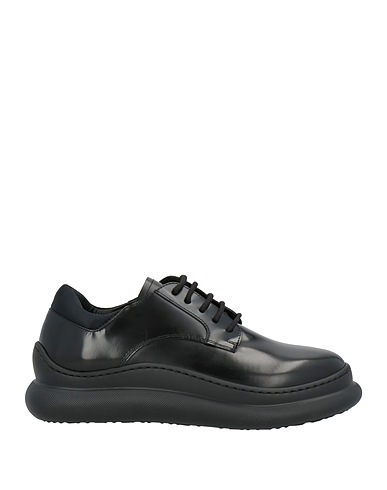 STOKTON Stringate Nero Pelle, Fibre tessili