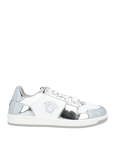 VERSACE Sneakers White Calfskin, Textile fibers