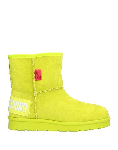 LOVE MOSCHINO Ankle boot Lime green Textile fibres
