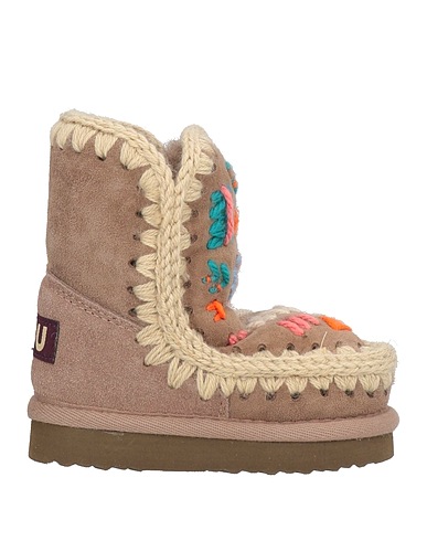 MOU Ankle boot Taupe Shearling, Textile fibres