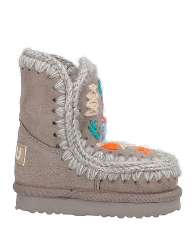 MOU Ankle boot Grey Shearling, Textile fibres