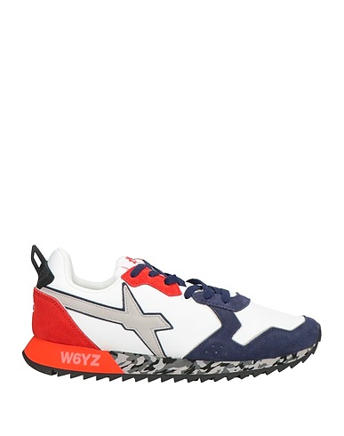 W6YZ Sneakers White Leather, Textile fibers