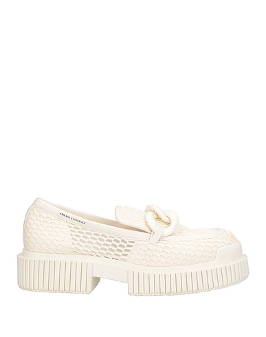 ARMANI EXCHANGE Mocassino Bianco Fibre tessili, Fibre sintetiche