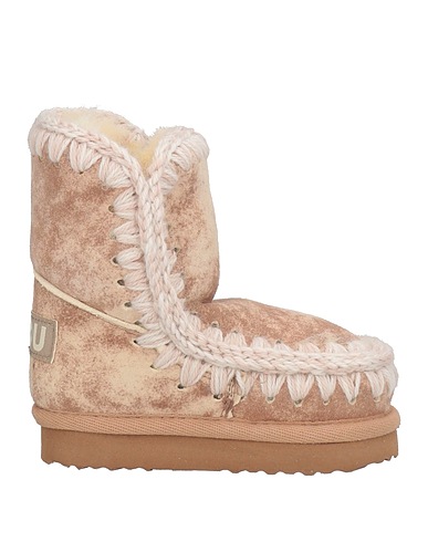 MOU Ankle boot Beige Sheepskin, Textile fibres