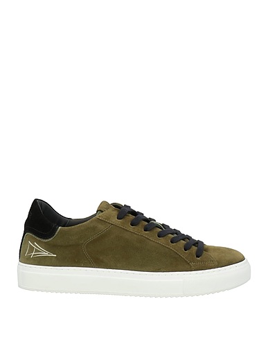 NEVVER Sneakers Verde militare Pelle