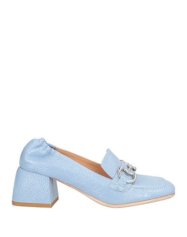 LAURA BELLARIVA Loafers Light blue Leather