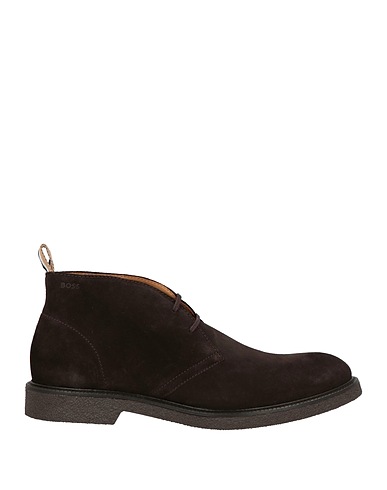 BOSS Stiefelette Dunkelbraun Leder