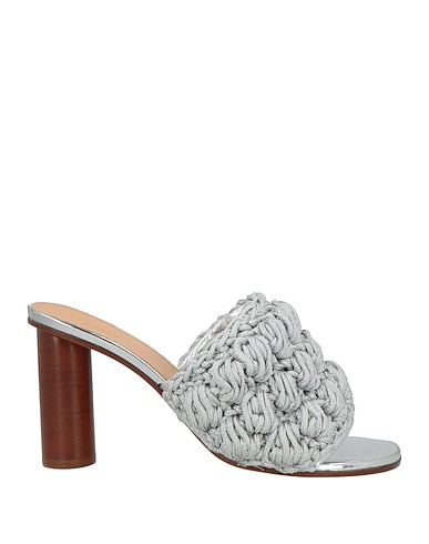 JW ANDERSON Sandales ARGENTO Fibres textiles, Cuir