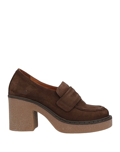 BUENO Loafers Dark brown Leather