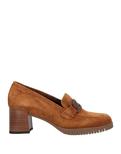 VALLEVERDE Loafers Light brown Leather