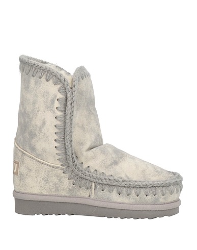 MOU Ankle boot Light grey Sheepskin, Textile fibres
