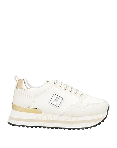 PATRIZIA PEPE Sneakers GIRL Ivory Textile fibres