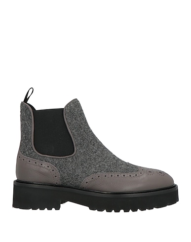 DOUCAL'S Ankle boot Grey 80% Textile fibres, 20% Calfskin
