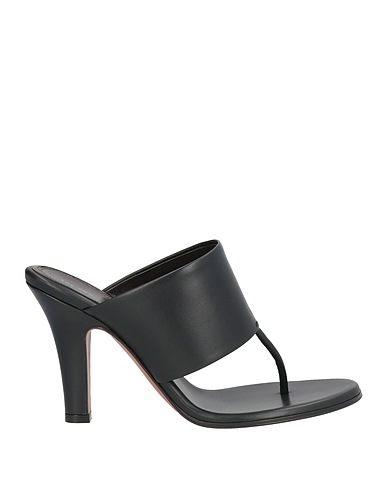 THE ROW Flip flops Black Calfskin