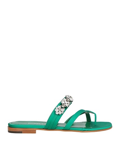 MANOLO BLAHNIK Dianetten VERDE SMERALDO Gewebefasern
