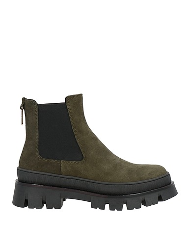 BORBONESE Ankle boot Military green Leather
