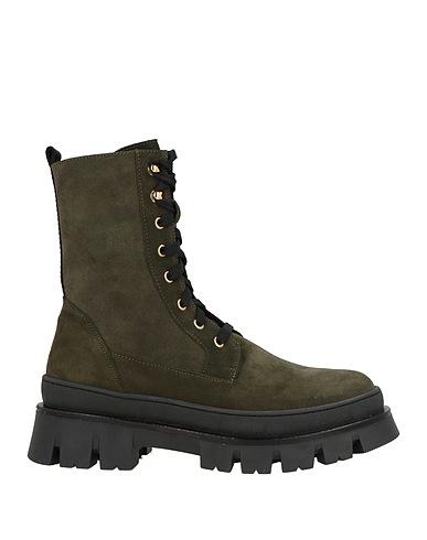 BORBONESE Ankle boot Military green Leather