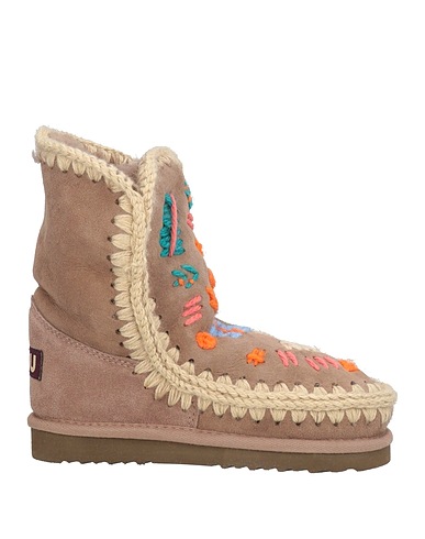 MOU Stiefelette Maulwurfsgrau Schafleder, Wolle