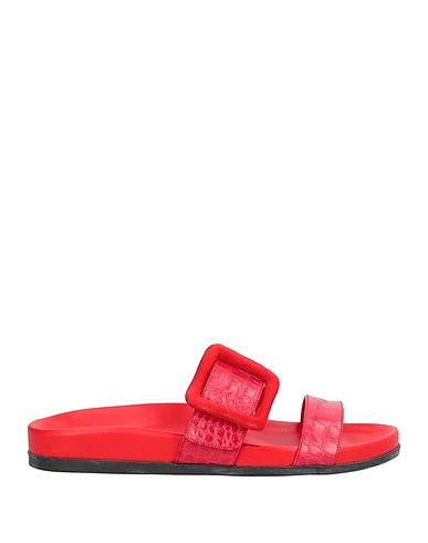 MANOLO BLAHNIK Sandals Red Calfskin