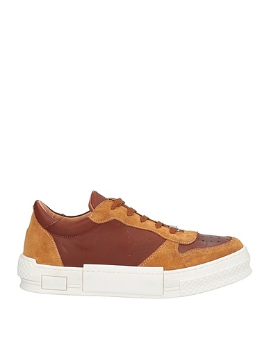 GREY DANIELE ALESSANDRINI Sneakers Brown Leather