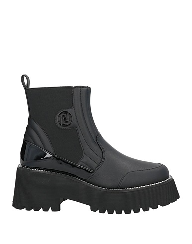 LIU •JO Ankle boot Black Textile fibers