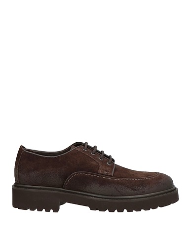 DOUCAL'S Laced shoes Dark brown Leather