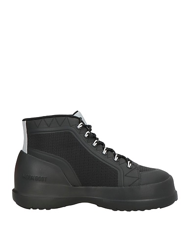 MOON BOOT Ankle boot Black Textile fibres, Rubber