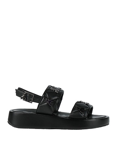 PATRIZIA PEPE Sandals Black Textile fibers