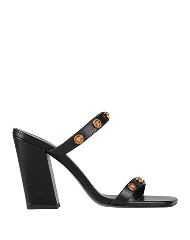 VERSACE Sandals Black Calfskin