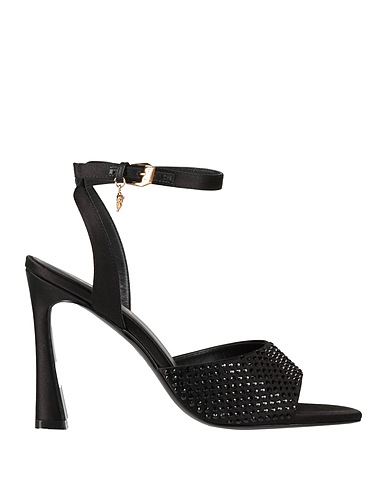 VERSACE Sandals Black Textile fibers