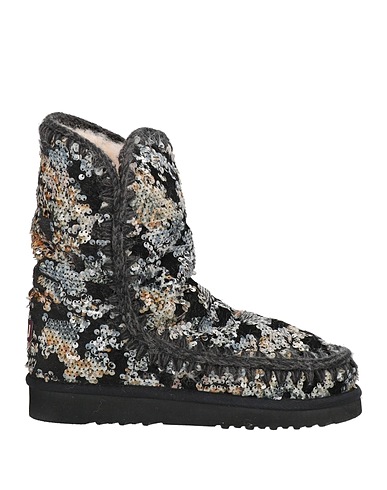 MOU Ankle boot Black Wool, Textile fibres