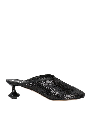 LOEWE Mules and clogs Black Textile fibers