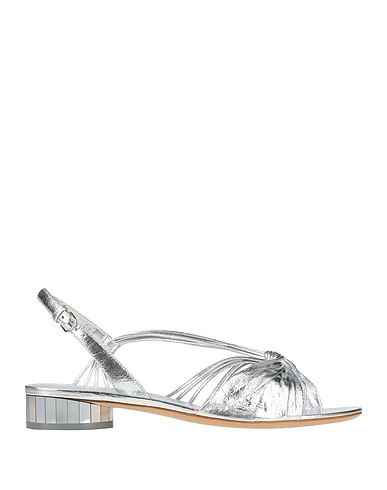FERRAGAMO Sandals Silver Calfskin