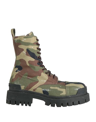BALENCIAGA 미들 부츠 밀리터리 그린 방직 섬유