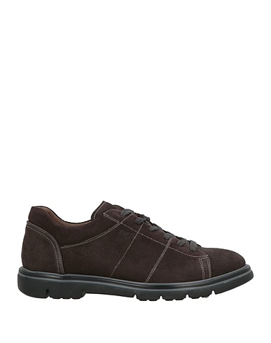 NERO GIARDINI Laced shoes Charcoal Leather