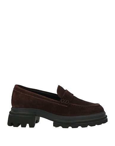 HOGAN Loafers Dark brown Leather