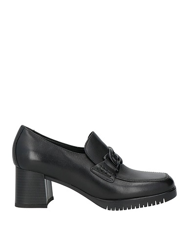 VALLEVERDE Loafers Black Leather