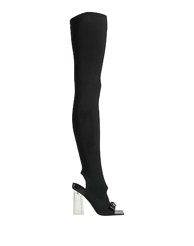 VERSACE Boots Black Textile fibres