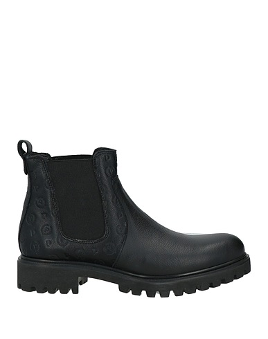 POLLINI Ankle boot HERITAGE Black Calfskin, Polyurethane