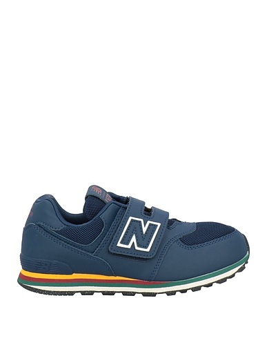 NEW BALANCE Sneakers Navy blue Leather, Textile fibres