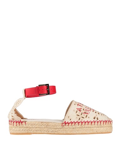 VALENTINO GARAVANI Espadrilles Beige Textile fibers, Leather